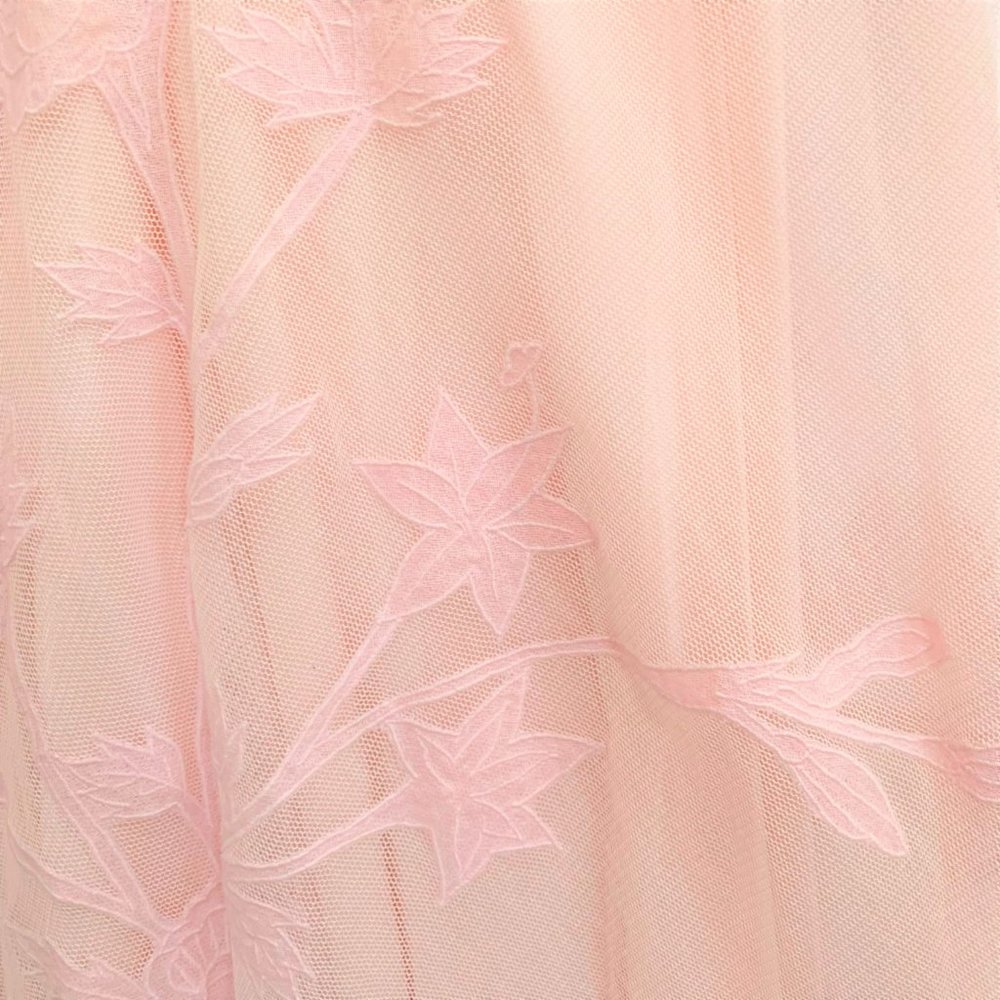 Lauren Ralph Lauren Embroidered Tulle Formal Evening Prom Maxi Dress - Picture 6 of 10